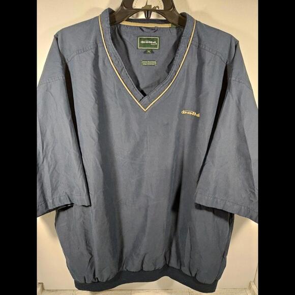 Other - Bolle' Golf Pullover Windbreaker Mens XL V-Neck Blue Pockets Short Sleeve